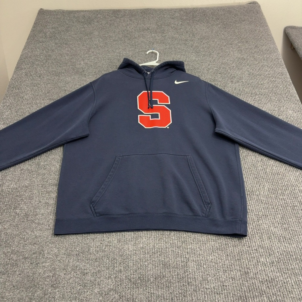 Syracuse Nike Hoodie Mens XL Navy Blue Cotton Blend Pullover Sporty Collegiate